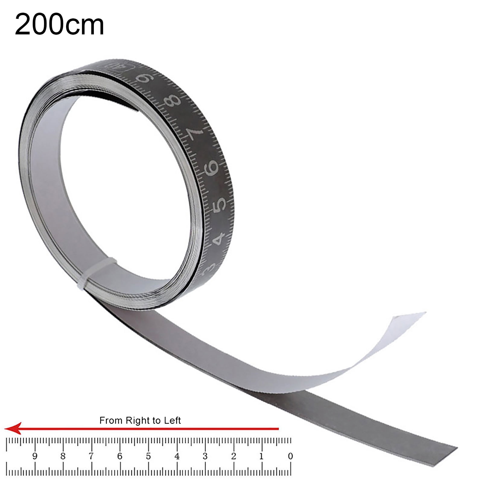 1Pc Self-Adhesive Stainless Steel Measure Tape Ruler Sticker for ...