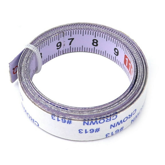 1Pc Self-adhesive Tape Measure, 1/2/3/4/5/6m Centered Measuring Ruler Self-adhesive Stainless Steel Metric Track Tape Measure Scale Ruler for Woodworking