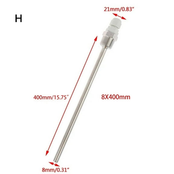 1Pc Sensor Housing 4-Way Stainless Steel Thermowell 1/2"Npt Threads Probe For Water Tank Protective Shell Solar Energy
