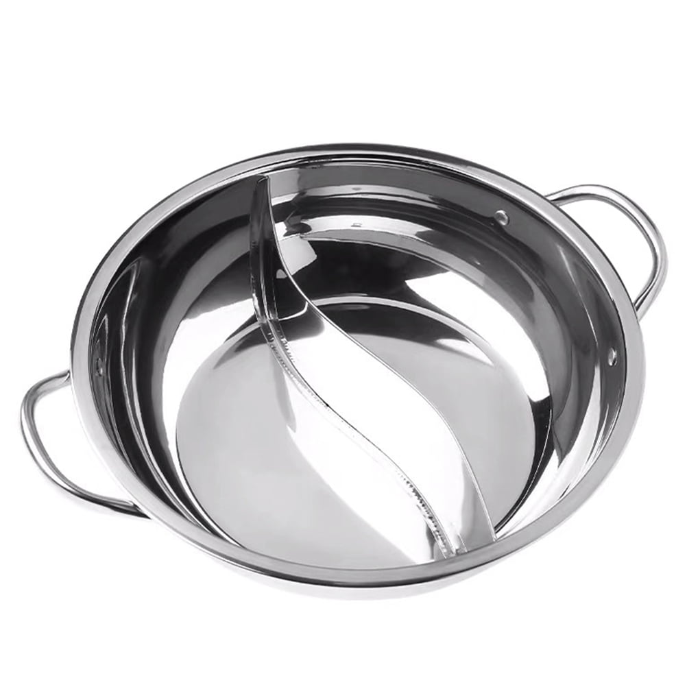 1Pc Shabu Shabu Pot Induction Cooker Pot Stainless Steel Hot Pot Kitchenware