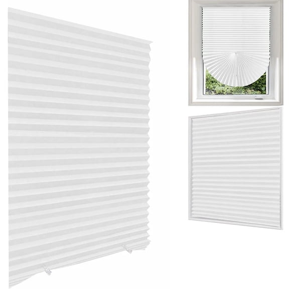 1Pc Shades Self-adhesive Half Windows Nonwoven Folding Curtain Bathroom Balcony Living Room Balcony Curtains Pleated Blinds