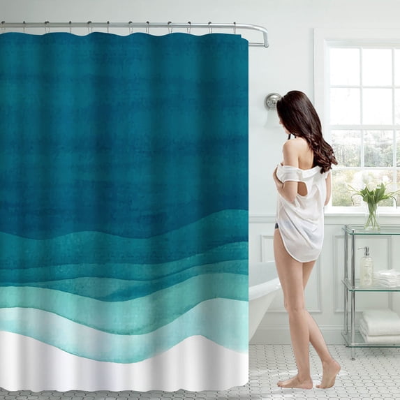 1Pc Shower Curtain Clearance! Shower Curtain 70X70 Inch With 12 Plastic Hooks Waterproof Shower Curtain Bathroom Heavy Side Shower Curtain Machine Washable Quick Dry Shower Curtain
