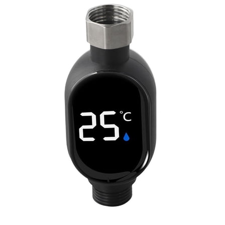 1Pc Shower Thermometer Waterproof Smart Temperature Led Digital Display Faucet Bathroom Thermometer Color-Coded Indicator
