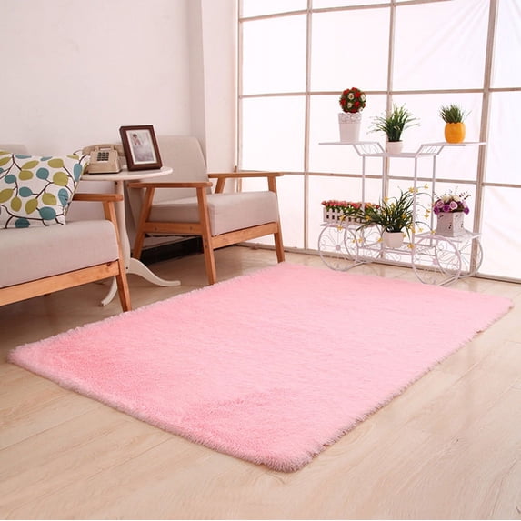 1Pc Silk Wool Carpet Mat 60X160Cmfluffy Rugs Shaggy Area Rug Dining Home Bedroom Carpet Floor Mat Pink