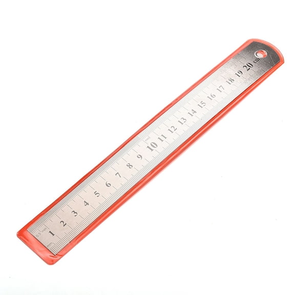 1Pc Silver Bottom Stainless Steel 20cm Metal Ruler Metric Rule Precision HfL WL