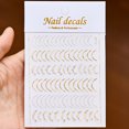 1Pc Silver Gold Lines Stripe Nail Sticker Decals Metal Strip Luxury