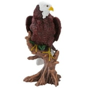 1Pc Simulated Eagle Decoration Animal Model Ornament Home Resin Artware (Brown)