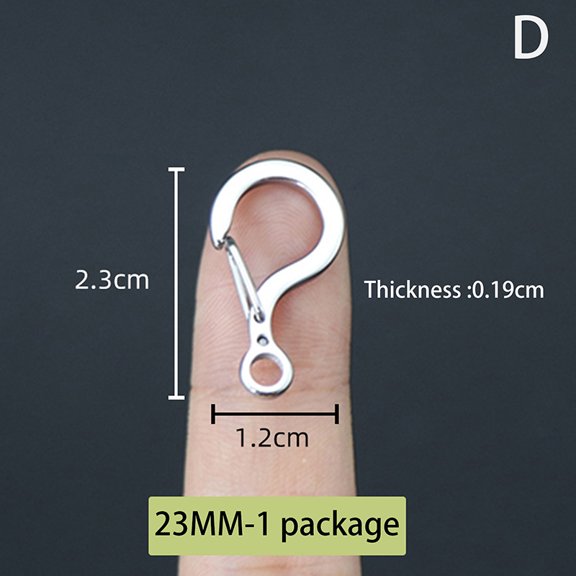 1Pc Small Mini 12MM To 23MM 316 Stainless Steel Spring Snap Hook Quick Release Carabiner Clasp Outdoor FOB EDC Tool Key Ring