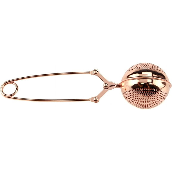 1Pc Snap Ball Tea Strainer Stainless Steel Tea Infuser with Handle Fine Mesh Ball Tea Filter Tea Pincer Tea Infuser Busket Infusor for Loose Leaf Tea and Mulling Spices Seasonings