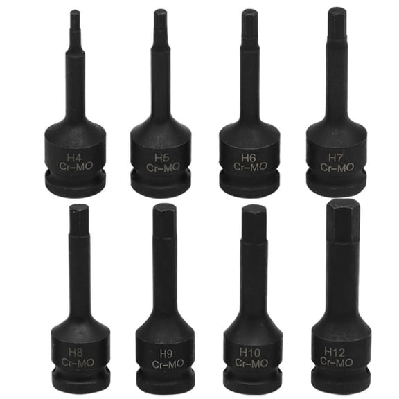 1Pc Socket Wrench Metric 1 2 Inch Shank Drive Socket Set Hex Bits Long Air Allens Driver H4 H5 H6 H7 H8 H9 H10 H12 H8 Fangkenuo