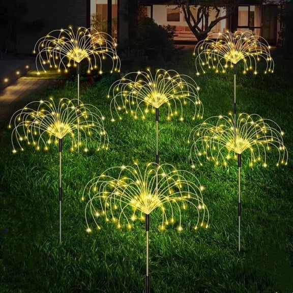 1Pc Solar Garden Lights, 90/120/150/200 Led Warm White Outdoor Decorative Lighting With Auto On/Off, Waterproof Landscape Lights For Yard Patio Pathway Christmas Halloween Party