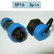 1Pc Sp16 Panel Ip68 Waterproof Plug And Socket Circular Connector 2,3,4,5,7,9Pin