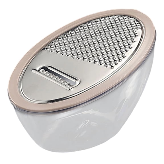 1Pc Stainless Steel Cheese Grater With Container,Vegetable Slicer,Multi Purpose Graters For Kitchen,Stainless Cheeses and Vegetable Shredder,Easy to Clean Potato Slicer,Reusable Box Graters,F