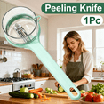 thumbnail image 1 of 1Pc Stainless Steel Kitchen Peeler with Attached Collection Box, Dual-Bladed Multifunctional Peeling Tool for Vegetables and Fruits, Carrot Potato Peeler with Non-Slip Ergonomic Handle, 1 of 9