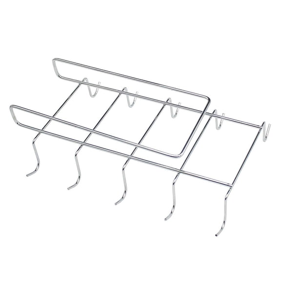 Milisten Cup Storage Holder Rack Stainless Steel Plated Silver 10 Hooks for Kitchen 1Pc
