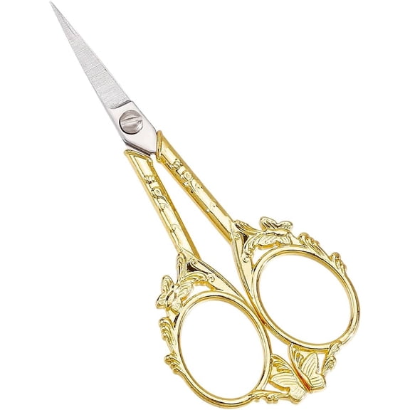1Pc Stainless Steel Scissors Embroidery Scissors Sewing Tools Golden Butterfly 119x50x5.5mm DIY