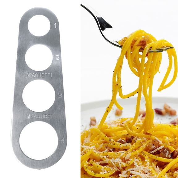 1Pc Stainless Steel Spaghetti Measurer Measuring Tool 4 Serving Portion Cooking Pasta Ruler , Pasta Measuring Tool, 4 Portion Pasta Measurer