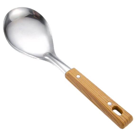 1Pc Stainless Steel Spatula, High Heat Resistant Solid Spatula/Slotted Turner for Eggs, Fish, Kitchen Utensils, BPA-Free Kitchen Baking Mixing Stirring Utensil with Wooden Handle(Silver4,11x2.9")