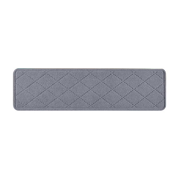 1Pc Stair Tread for Wooden Steps Indoor, 30X8In Non Slip Carpet Stair Treads with Reusable Adhesive for Elders and Dogs(Gray)