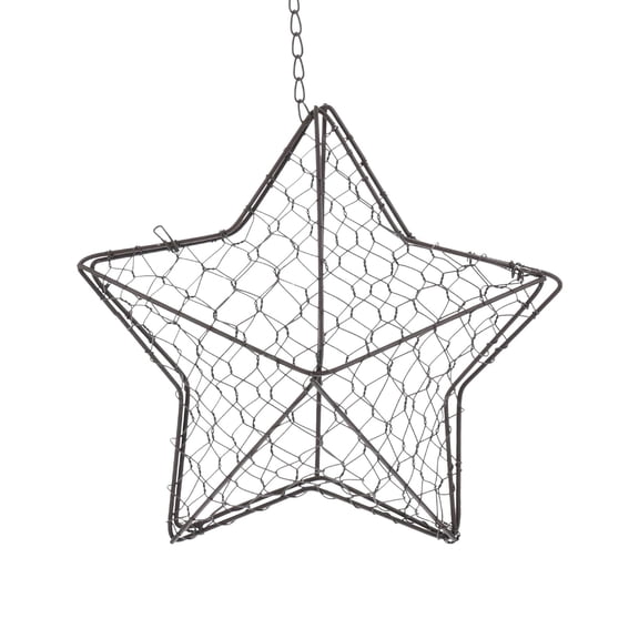 1Pc Star Shape Hanging Planter Wire Wreath Wall Plant Holder for Indoor Home Decoration Handmade Fiber Bird Nesting