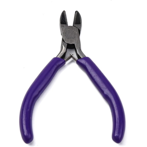 1Pc Steel Jewelry Pliers Side Cutting Plier FerroIndigo Handle 11x5.1-5.3x0.95-1cm Precision for Jewelry Making and Repair for DIY