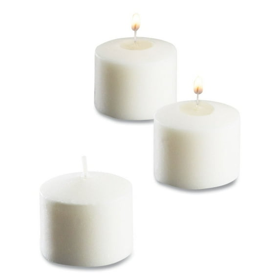 Food Warmer Votive Candles 10 Hour Burn, 1.46"d x 1.33'h, White, 288/Carton