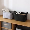 thumbnail image 1 of 1Pc Storage Basket Folding Toy Storage Basket With Cotton Cord Handle Home Textile Storage, 1 of 4