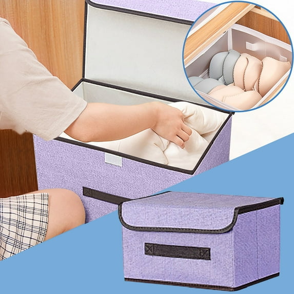 1Pc Storage Box Storage Box Foldable Clothing Sundries Portable Storage Box With Lid Foldable Storage Box Home Textile Storage