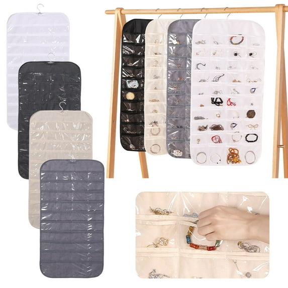 1Pc Storage Hanging Bag Over the Door Organizer Storage for Closet With 80 Pockets Organizer for Bedroom Bathroom Jewelry Storage Home Textile Storage