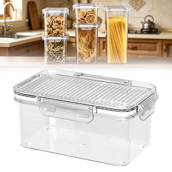 1Pc Storage Jar Storage Jar For Kitchen Pantry,Plastic (H)