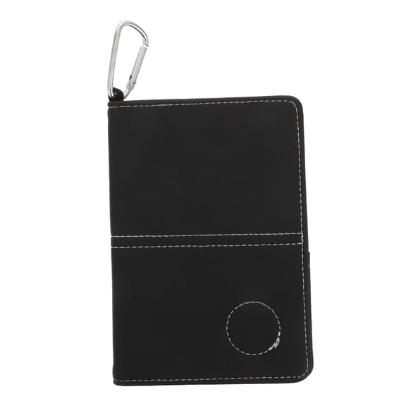 1Pc Stylish PU Leather Golf Scorebook Durable Golfing Recording Tool for Golf Lovers Score Keeping Journal Black Design