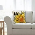 1Pc Summer Sunflower Print Farmhouse Pillow Covers 18X18 Flower Grey