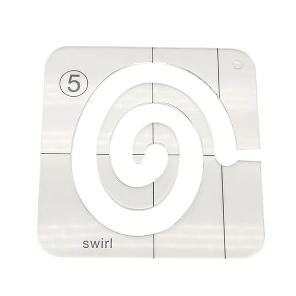 1Pc Swirl Shaped Sewing Patchwork Ruler, Acrylic Quilting Template With Numbered Marking For Diy Crafts, Sewing Projects, Quilting Enthusiasts, Beginners