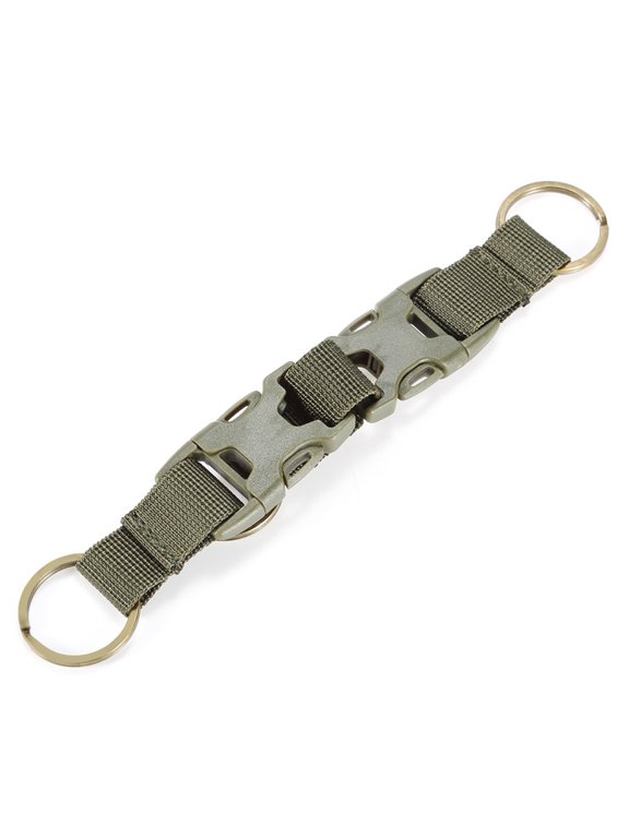 1Pc Tactical Gear Carabiner Clips, Premium Nylon Multifunction Webbing Backpack Buckle Heavy Duty Keychain Clip - Army Green, Black