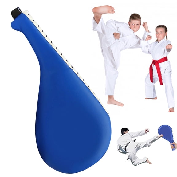 1Pc Taekwondo Kick Pads,Karate Kicking Target for Martial Arts Training,Taekwondo Kick Pad - Martial Arts Foot Target,Double-Sided Taekwondo Kick Target - Durable Martial Arts Foot Pad,Blue,15x7.3"