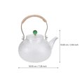 thumbnail image 1 of 1Pc Teapot Glass Steaming Teapot High Temperature Boiled Teapot Boiling Water Pot Filter Teapot, 1 of 8