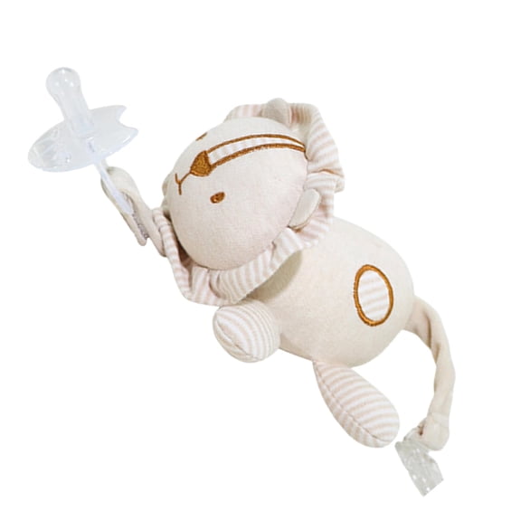 1Pc Teething Toy With Removable Pacifier Clip, Detachable Pacifier Holder, Bpa-Free Pacifier-Attached Comfort Toy With Anti-Drop Chain - Soothing Chew Toy