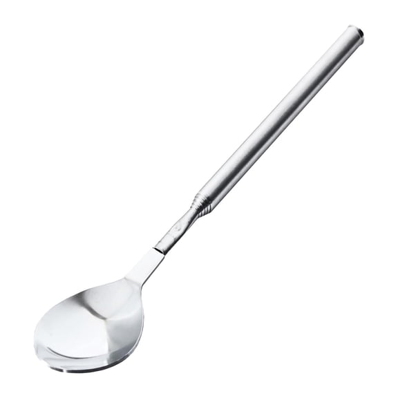 1Pc Telescopic Spoon, 9"~25" Stainless Steel Extendable Spoon for Dinner Mixing Cooking, Long Handle Retractable Spoons for Barbecue Tableware Supplies Iced Tea Spoons