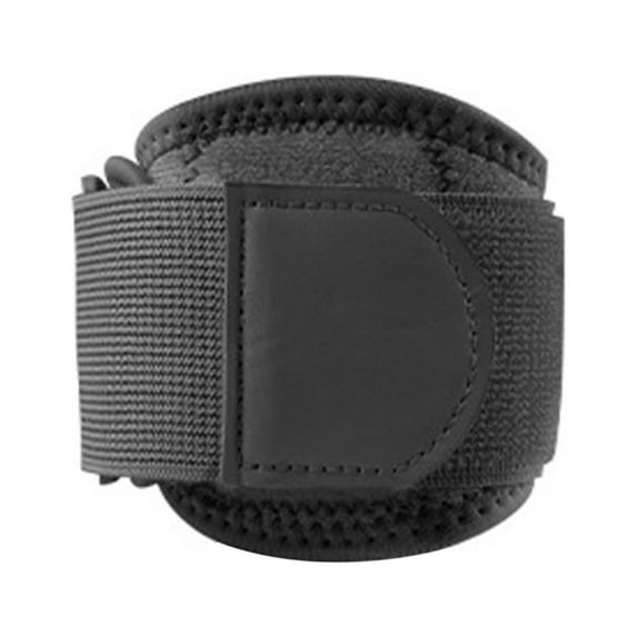 1Pc Tennis Elbow Brace with Adjustable Fastener Tape Shock-absorbing Breathable Compression Elbow Brace Support Strap-Black