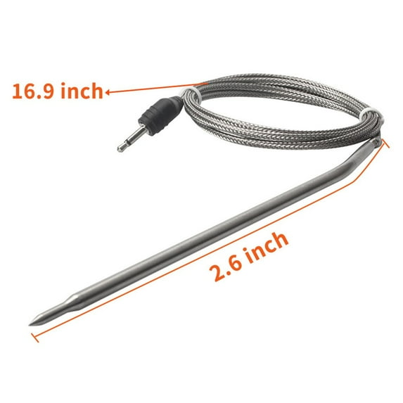 1Pc Thermometer Meat Probe & Clip for Thermopro TP25 TP27 stainless steel Smile Home