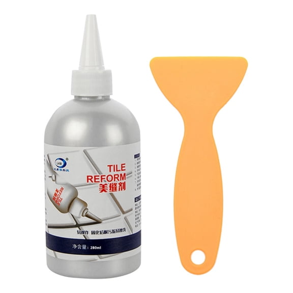 1Pc Tile Grout,Heavy Duty Tile Adhesive and Repair Glue,Strong Bonding Kit for Ceramic,Porcelain and Stone,Instant Fix for Hollow Floors and Walls,Restore and Renew Tile Joints Line,Waterproof(White)