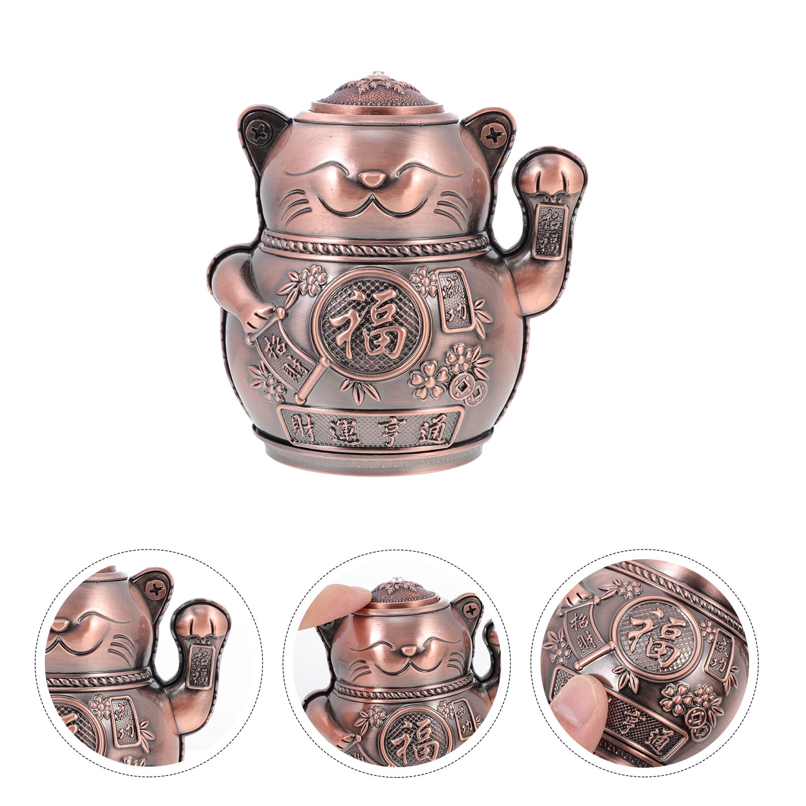 1Pc Toothpicks Storage Box Toothpick Holder Fortune Cat Shape Toothpick