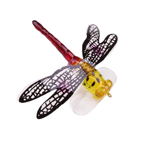 1Pc Topwater Dragonfly Fishing Lure, 2.75" 0.2oz Floating Insect Popper Bait, Brown