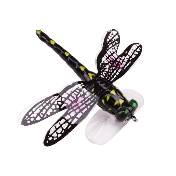 1Pc Topwater Dragonfly Fishing Lure, 2.75" 0.2oz Floating Insect Popper Bait, Green