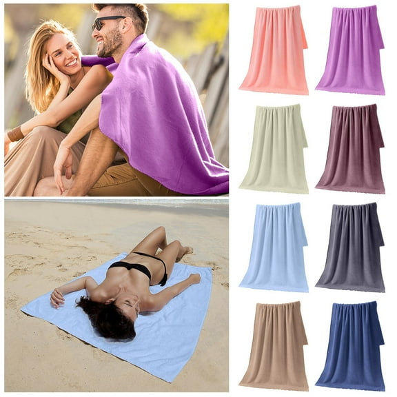 1Pc Towel Microfiber Beach Towel Super Lightweight Bath Towel Sandproof Beach Blanket Multi Purpose Towel for Travel Swimming Pool Towel
