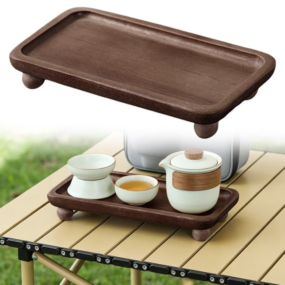 1Pc Tray Serving Tray For Kitchen,Wood (G)