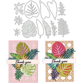 1Pc Tropical Leaves Cutting Dies Palm Leaf Die Cuts 3D Embossing Stencils Template for Card Making DIY Scrapbooking Photo Album 0.8mm Thick