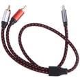 thumbnail image 1 of 1Pc Type-c To 2RCA Male Audio Cable Type C To 2RCA Audio Cable Is Suitable For Notebook Computers And Mobile Phones（0.5M Red）, 1 of 5