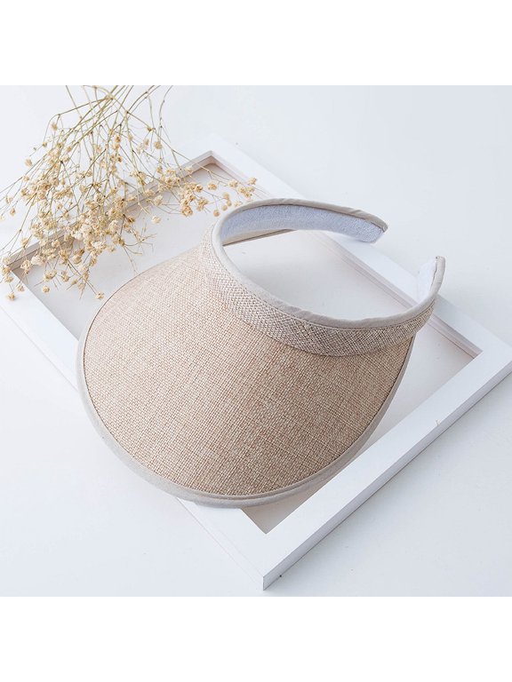 1Pc UPF50+ Oversized Brim Sun Visor Lightweight Breathable UV Shield Headgear Ladies Beach Fishing Travel Summer Outdoor Hat Assorted Fresh Tones