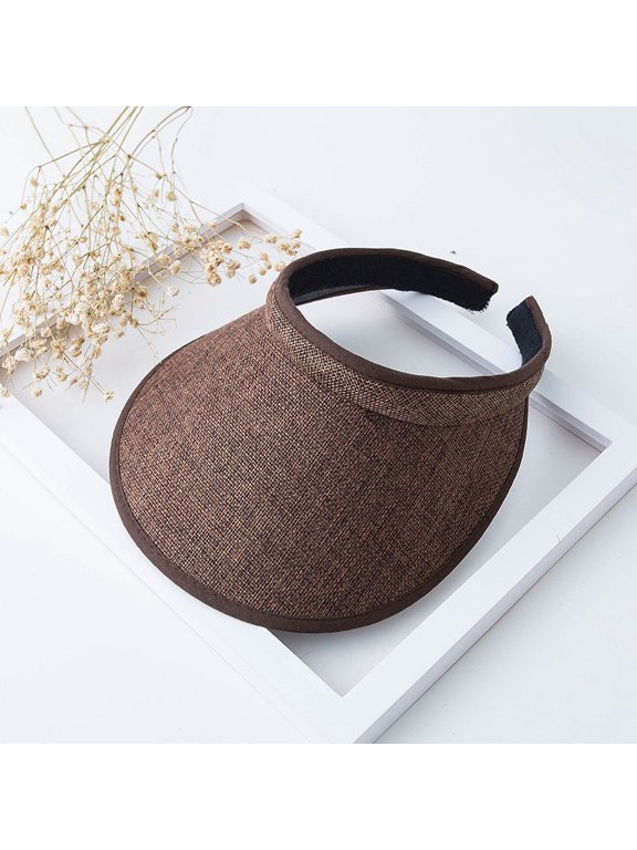 1Pc UPF50+ Oversized Brim Sun Visor Lightweight Breathable UV Shield Headgear Ladies Beach Fishing Travel Summer Outdoor Hat Assorted Fresh Tones